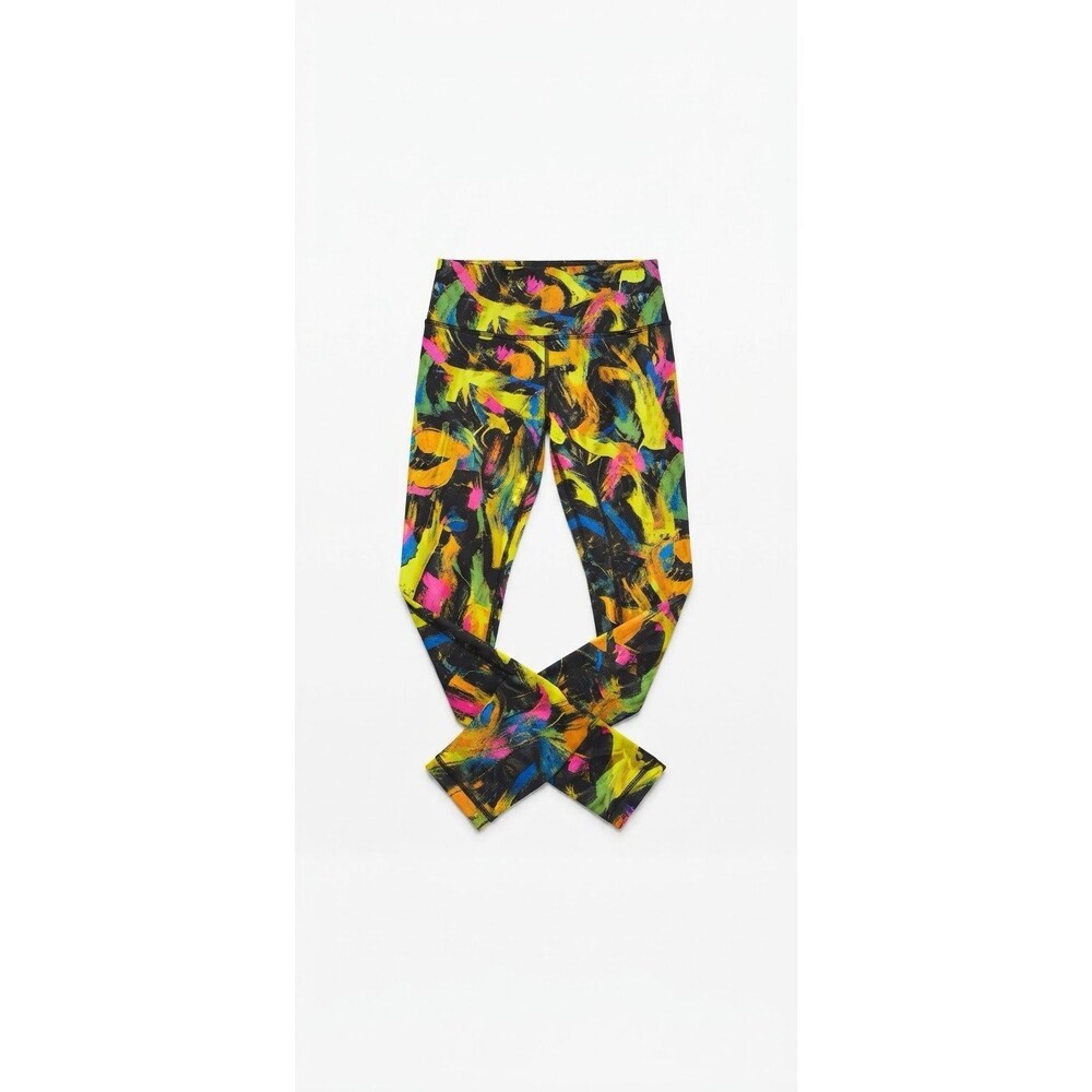 Lululemon Leggings Paint Drift Multi Brushstroke Abstract Size 8⁠l